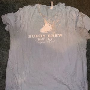 Buddy Brew Coffee Tshirt - Light Blue - Large